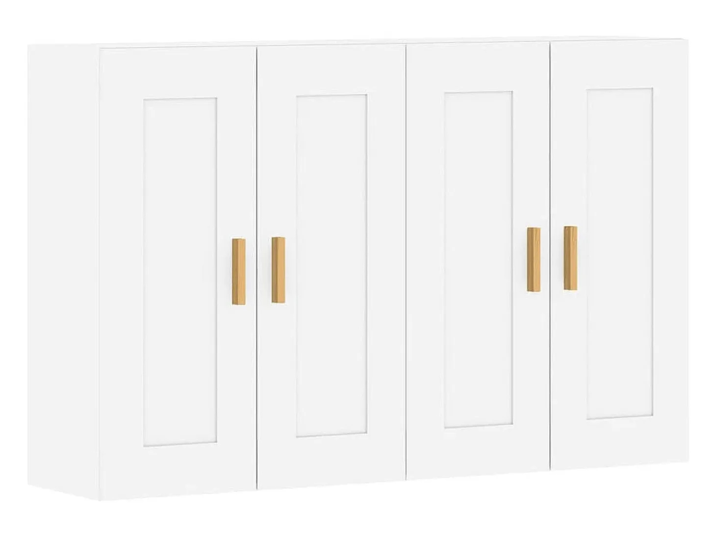 Armarios de pared 2 unidades madera de ingeniería blanco