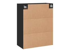 Armarios de pared 2 unidades madera de ingeniería negro