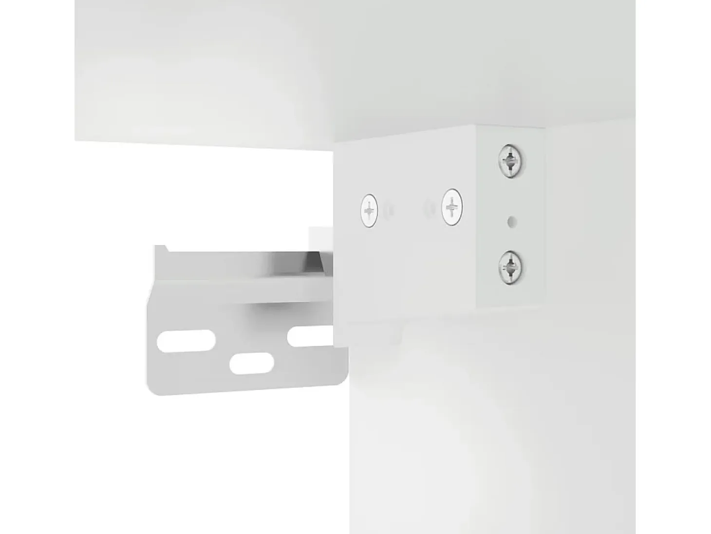Armarios de pared de 2 piezas de madera de ingeniería blanca