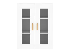 Armarios de pared de 2 piezas, madera de ingeniería blanca