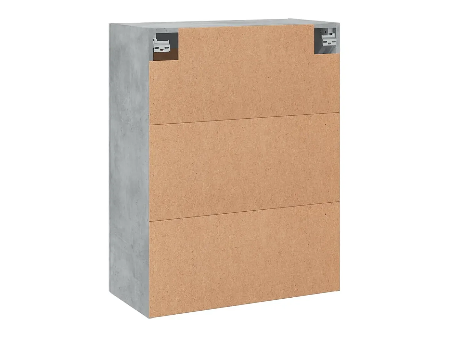 Armarios de pared de 2 piezas, gris hormigón, madera de ingeniería