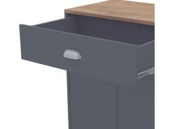 Asfeld Buffet Cocina Botellero Gris Grafito Almacenaje 90x103x40 cm