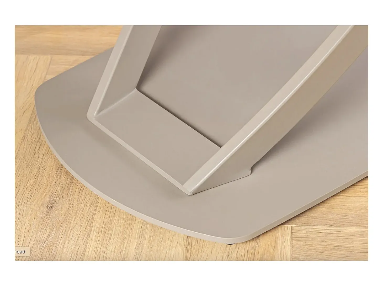 ATONIA – Oval extensible 130 a 190 cm – Superficie de cerámica efecto mármol beige – Patas de metal – Estilo moderno