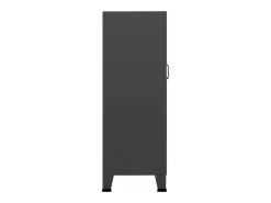 Baúl de almacenaje industrial metal antracita 70x40x115 cm ES217519