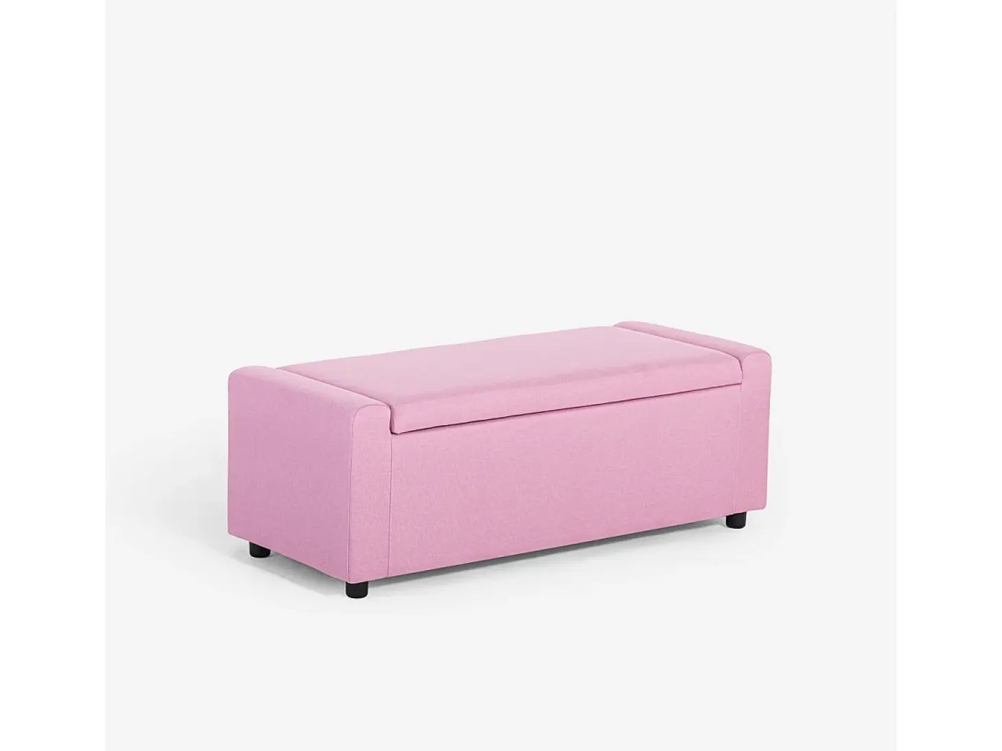 Banco con almacenamiento de tela para dormitorio y recibidor Merak - Rosa