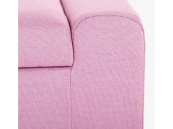 Banco con almacenamiento de tela para dormitorio y recibidor Merak - Rosa