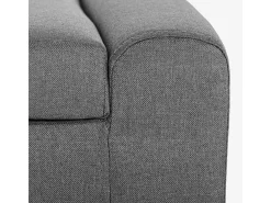 Banco con almacenamiento de tela para dormitorio y recibidor Merak - Gris