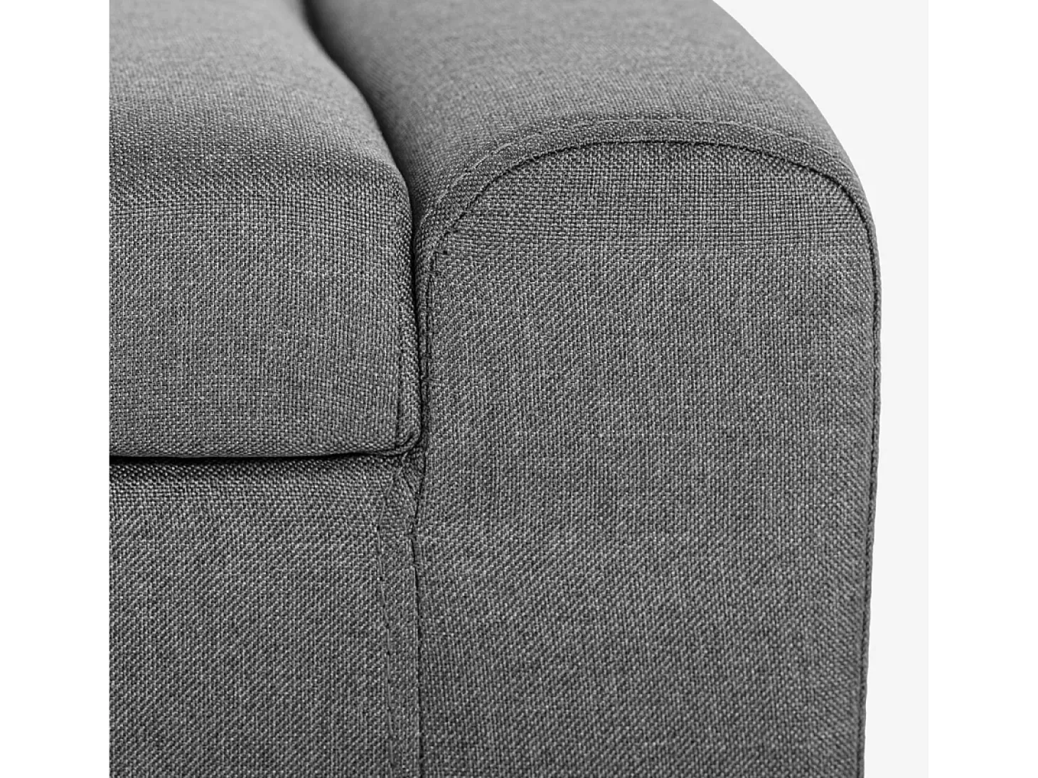 Banco con almacenamiento de tela para dormitorio y recibidor Merak - Gris