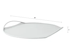 Bandeja de metal para servir con diseño moderno Tab - Verde oscuro
