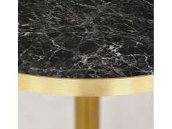 Barra alta redonda Ø 60 cm Rome bistro mármol negro brillante