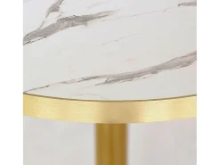 Barra alta redonda Ø 60 cm Rome bistro mármol blanco
