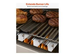 Barras de Cubrequemadores y Difusor SucceBuy de Calor para Barbacoa 7PCs, Deflector de Grasa para Quemador 44,6 cm, para Barbacoas Weber Genesis Serie 300