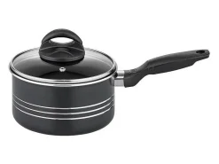 Batería de Cocina de Inducción GSW MILANO NERO 15 piezas Aluminio Macizo Antiadherente Negro
