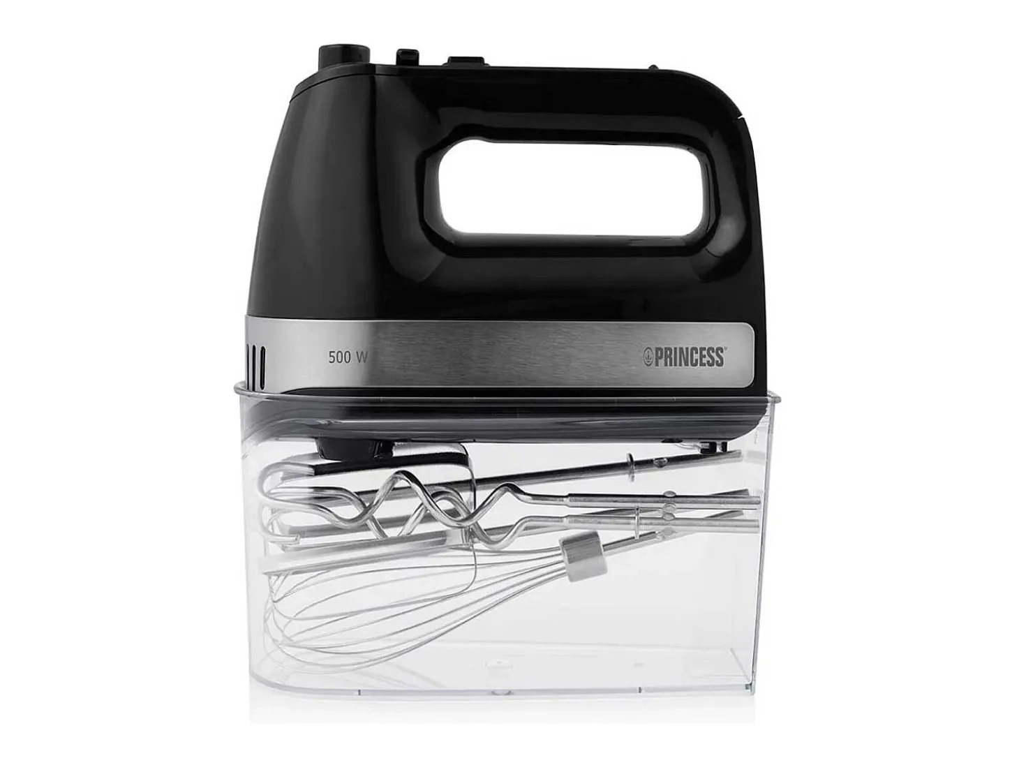 Batidora amasadora Princess 222206 500W con accesorios negro