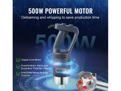 Batidora de Inmersión Comercial SucceBuy, 500 W, Velocidad Variable, Ideal para Diversas Salsas, Sopas y Más