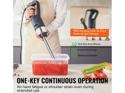 Batidora de Inmersión Comercial SucceBuy, 500 W, Velocidad Variable, Ideal para Diversas Salsas, Sopas y Más