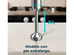 Batidora de mano Cecotec Power Neutron 1100MAX Cream&Crush 1100W con accesorios inox