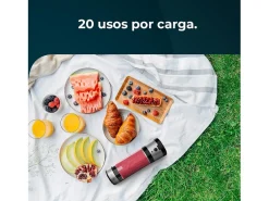 Batidora de vaso portátil Cecotec WanderlustMix USB 126W 4 cuchillas titanio negro