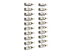 Belfield Botellero de pared para 10 botellas 2 unidades metal blanco