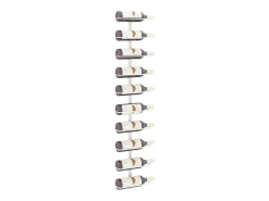 Belfield Botellero de pared para 10 botellas de metal blanco