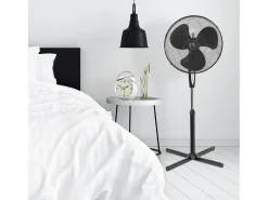 Betron Ventilador de pie con mando a distancia 45cm 45W negro ASV45ZR