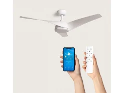 Blanco Blanco Sin Luz Controlador de Pared + Mando Sí