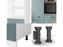 Bloque de cocina azul-gris-blanco 180x46x81.6 r-line