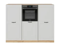Bloque de cocina casa de campo blanca/roble dorado 180x46x81.6 r-line