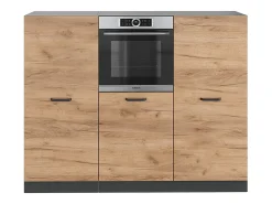 Bloque de cocina oro power roble/antracita 180x46x81.6 r-line