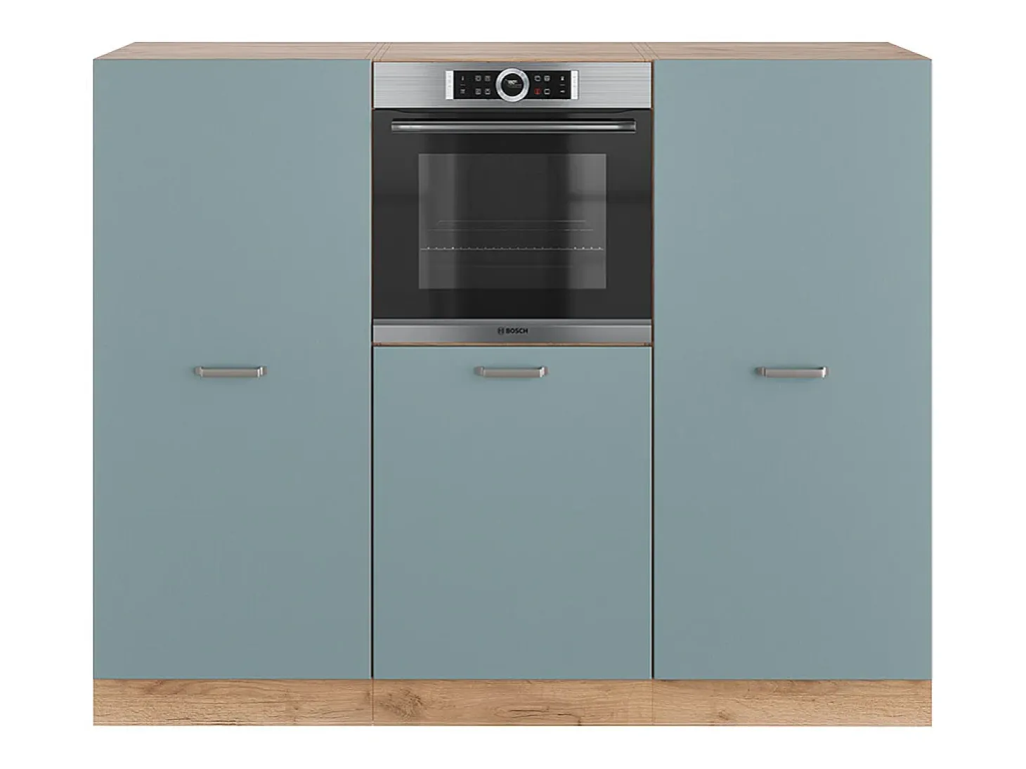 Bloque de cocina roble azul-gris-dorado 180x46x81.6 r-line