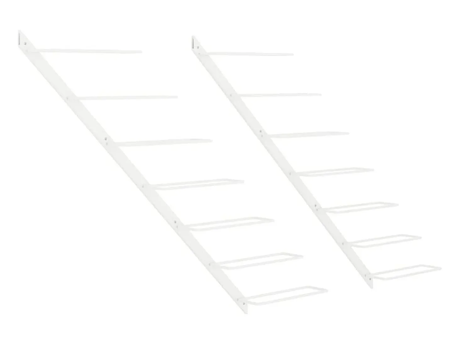 Botellero de pared para 7 botellas 2 unidades metal blanco ES443371