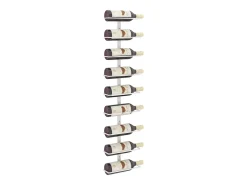 Botellero de pared para 9 botellas hierro blanco ES619850