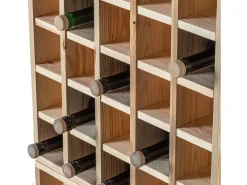 Botellero Loreo de madera de tablero de ajedrez marrón claro