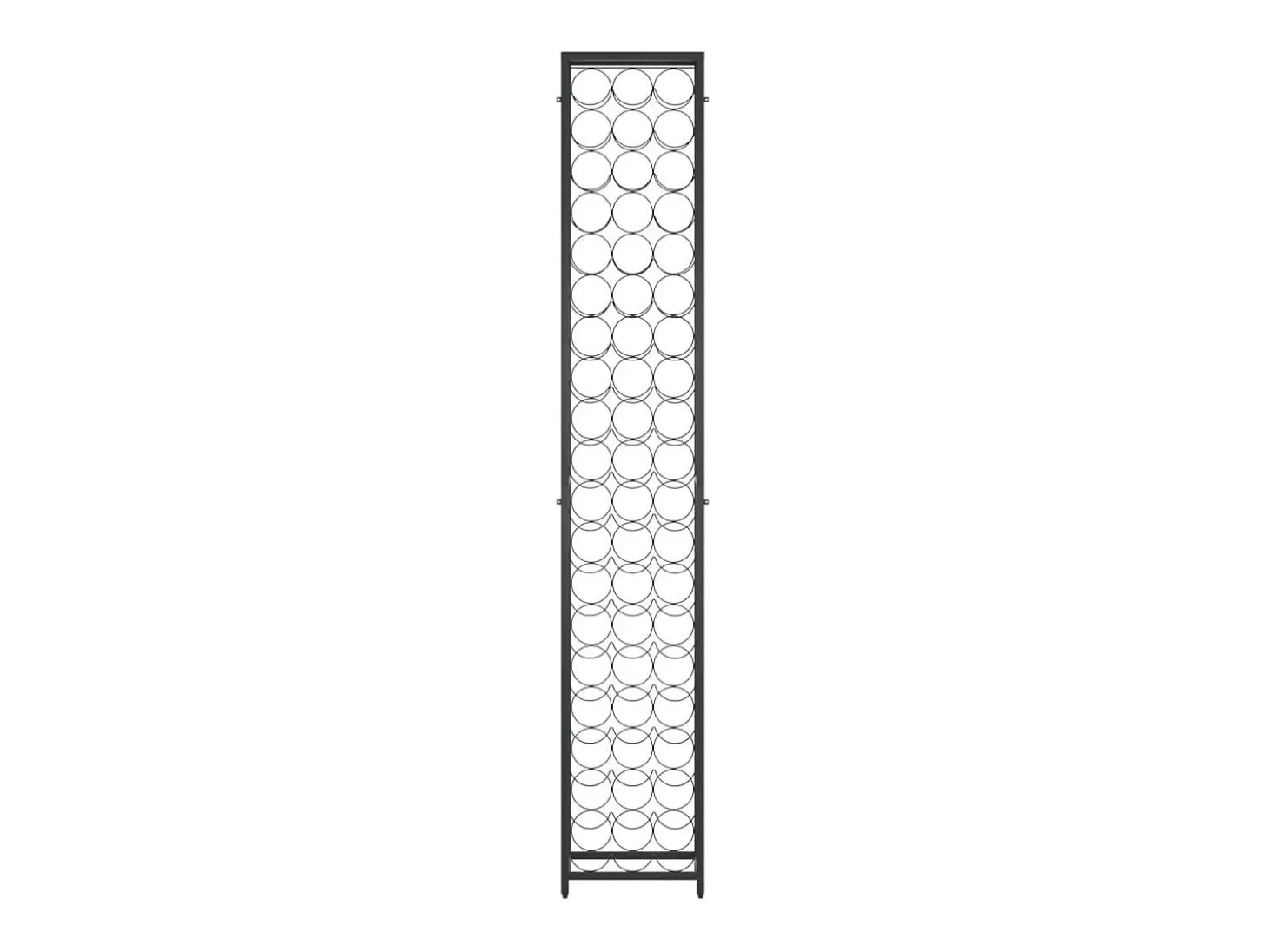 Botellero para 57 botellas hierro forjado negro 34x18x200 cm ES289766