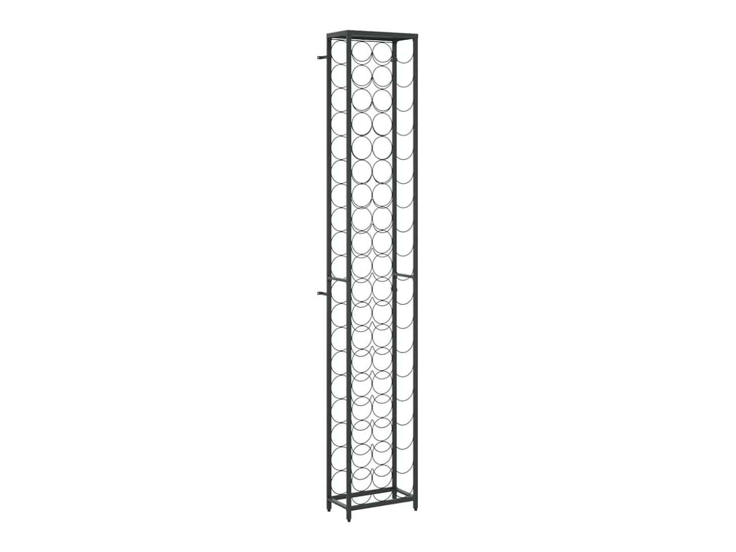 Botellero para 57 botellas hierro forjado negro 34x18x200 cm ES289766