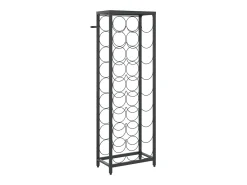 Botellero para 27 botellas hierro forjado negro 34x18x100 cm ES642584