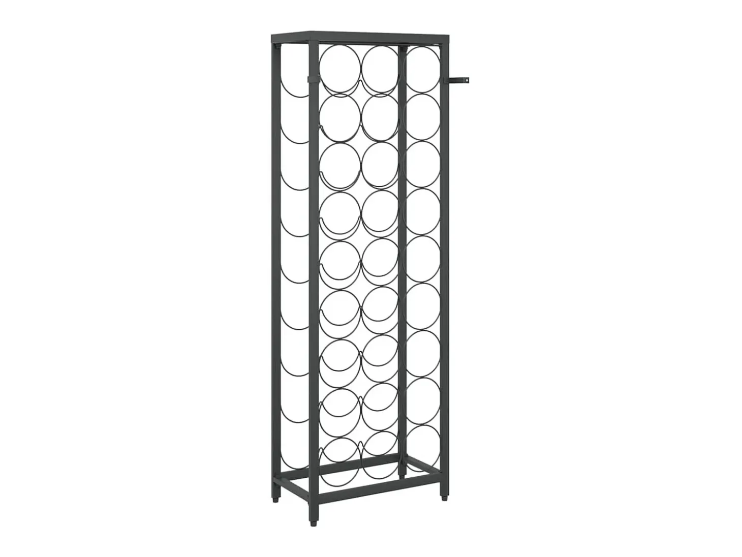 Botellero para 27 botellas hierro forjado negro 34x18x100 cm ES642584