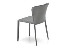 Break - Silla de piel sintética gris 4 piezas