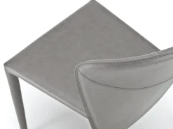 Break - Silla de piel sintética gris 4 piezas