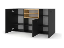 Bufé 3 puertas Ania Negro y Madera