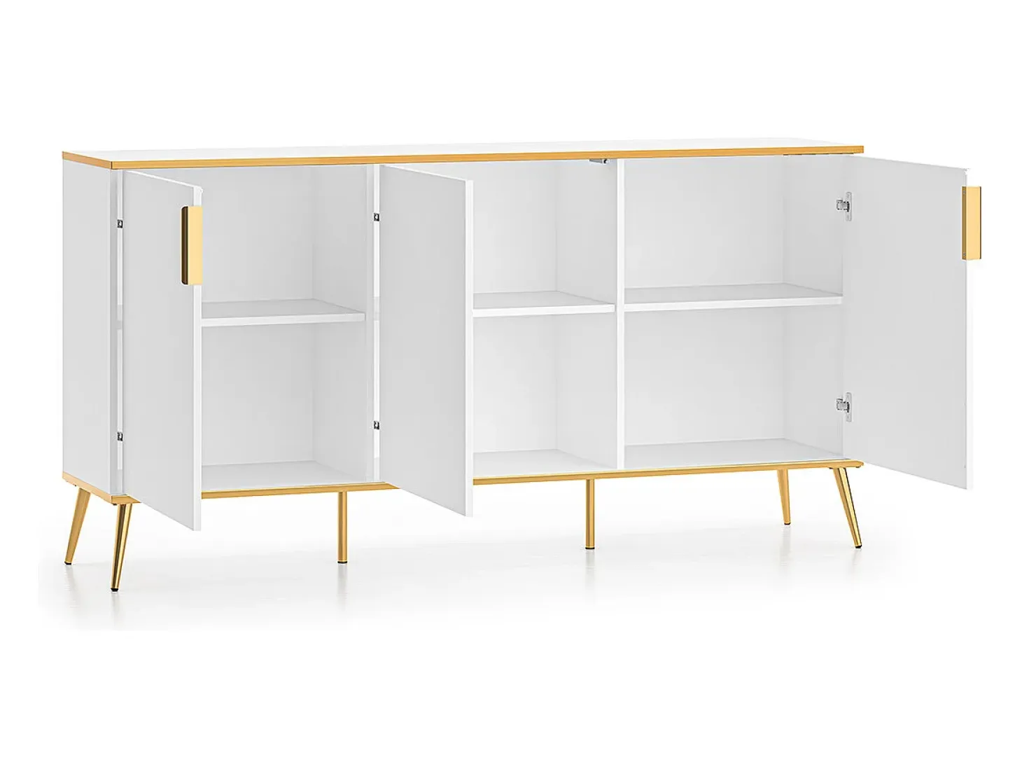Bufé 3 puertas Zora Blanco y Dorado