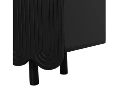 Buffet à 4 portes avec portes en forme de larme -Noir