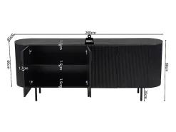 Buffet / Aparador VAGOS – 4 puertas – Dimensiones L200 x H80 x P45 cm – Color marrón oscuro – Estilo Diseño
