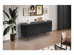 Buffet / Aparador VAGOS – 4 puertas – Dimensiones L200 x H80 x P45 cm – Color marrón oscuro – Estilo Diseño