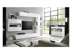 Buffet 1 cajón y 1 puerta abatible, colección SULTANO, color blanco, ideal en tu salón o comedor.