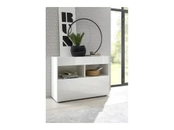 Buffet 1 cajón y 1 puerta abatible, colección SULTANO, color blanco, ideal en tu salón o comedor.