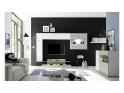 Buffet 1 cajón y 2 puertas – Colección KALO – Blanco y Roble claro – Elegancia y practicidad