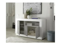 Buffet 3 puertas, colección URBAN, color gris oscuro, perfecto para su sala de estar.