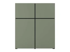Buffet alto color verde salvia L120xH140xP40 colección HAVANA. Aparador alto diseño con 4 puertas.