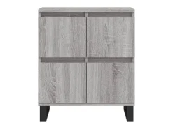 Buffet aparador cómoda armario unidad de almacenamiento organizador cocina salón salón juego de 2 sonoma madera gris 02_0036977